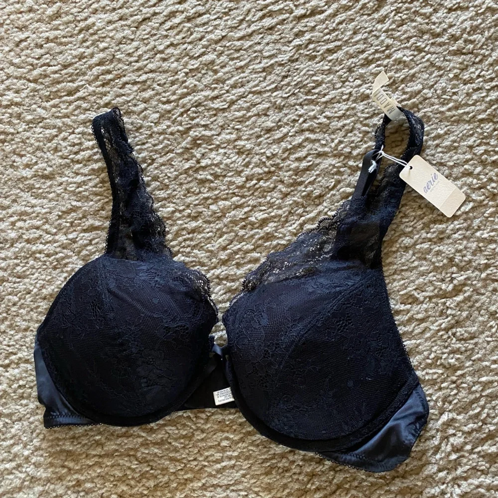 NWT Aerie Maddie black bra size 36C